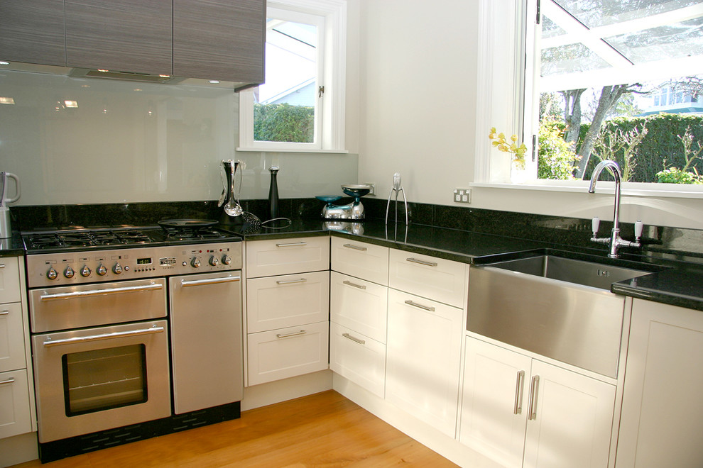 Mixed Traditional Modern Kitchen In Small Space Contemporary Kitchen Auckland By Innovative Kitchens