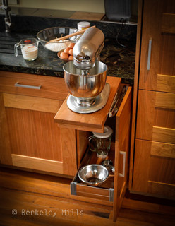 Kitchen Aid Cabinets With Popup Mixer Shelf: Eclectic Kitchen Aid