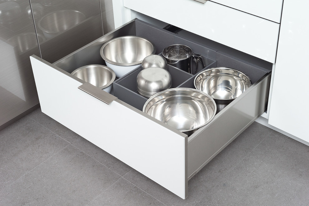 Mixing Bowl And Baking Storage with Stainless Steel Drawers from Dura