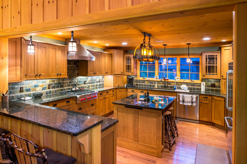 MJ Great Camp Rustic Kitchen New York by Adirondack Design Houzz