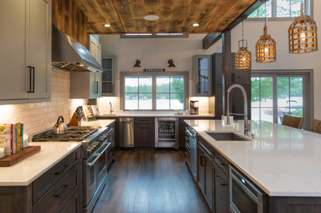 Modern & Rustic Lake House - Rustic - Kitchen - Boston - by Refined