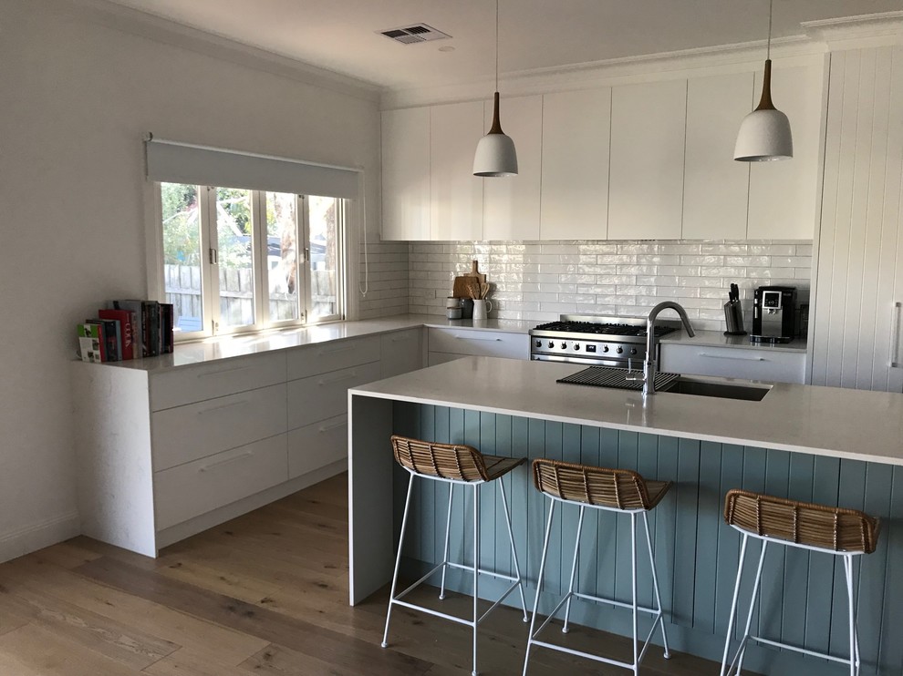 Modern Beach House Kitchen Beach Style Kitchen Melbourne by design + construct