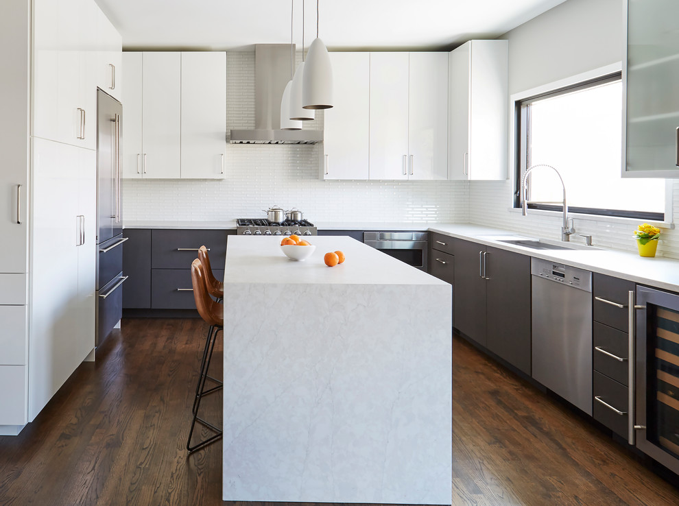 Modern Clean Line Kitchen Contemporary Kitchen Chicago by Kristin Petro Interiors, Inc