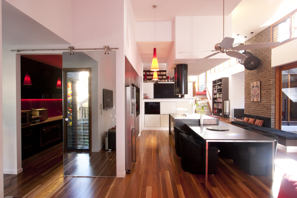 Kitchen - modern kitchen idea in Brisbane with stainless steel appliances