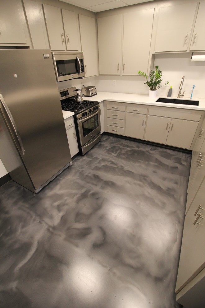 Modern Epoxy Floor In Kitchen Liquid Dazzle Contemporary Kitchen San Diego By Life Deck Coating Installations