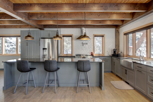 modern rustic kitchen island