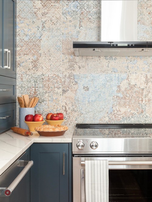 Damask Tile Backsplash EyeCatching Patterns with Bold Colors