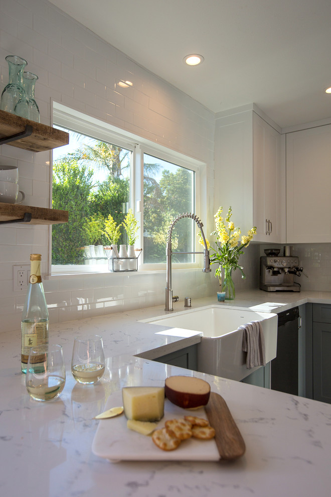 Example of a mid-sized cottage kitchen design in Los Angeles