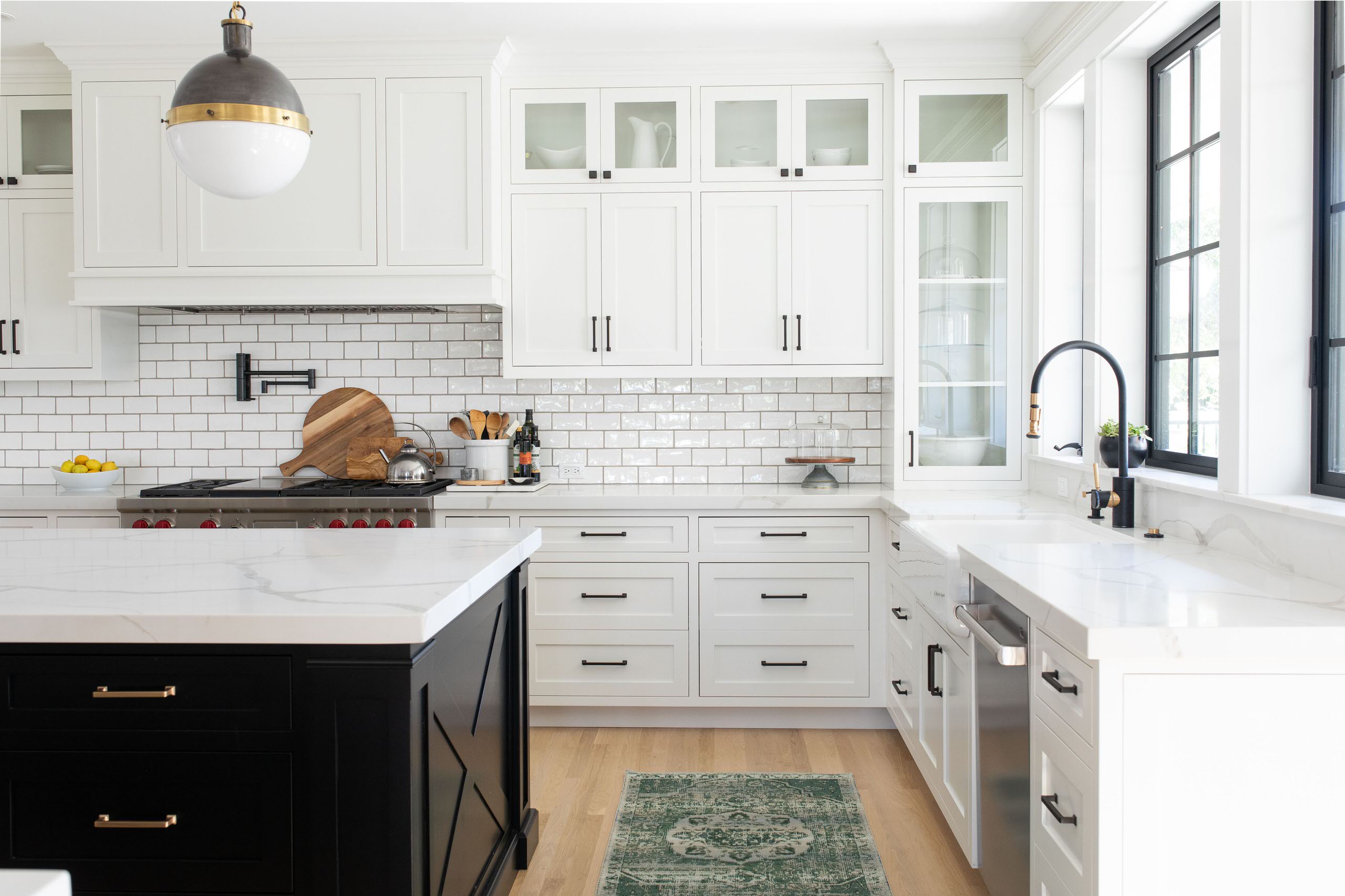 Stylish turquoise kitchen renovated by Parlour Farm