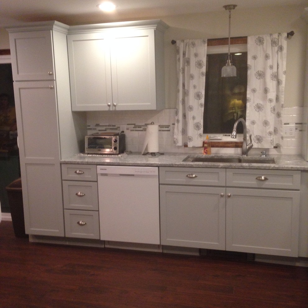 Modern Green Tea Kitchen Remodel With Pebble Kitchen Island Modern Kitchen Boston By Cyr Kitchen And Bath Houzz