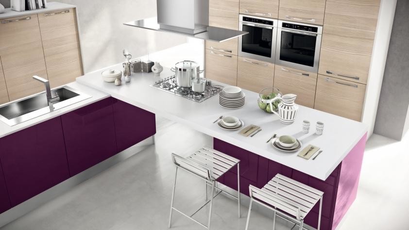 Foto di una cucina minimalista di medie dimensioni