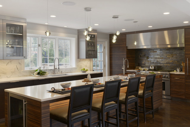 Modern Kitchen in a Tudor-style Home - Contemporary - Kitchen - New ...