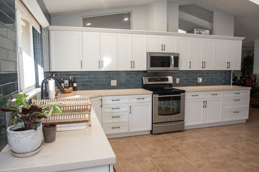 Modern Kitchen Remodel Done in Stratus White SuperMatte - Modern - Kitchen - Miami - by Kitchen ...