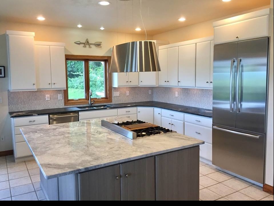 Modern Kitchen Transformation Done with New Countertops and Backsplash