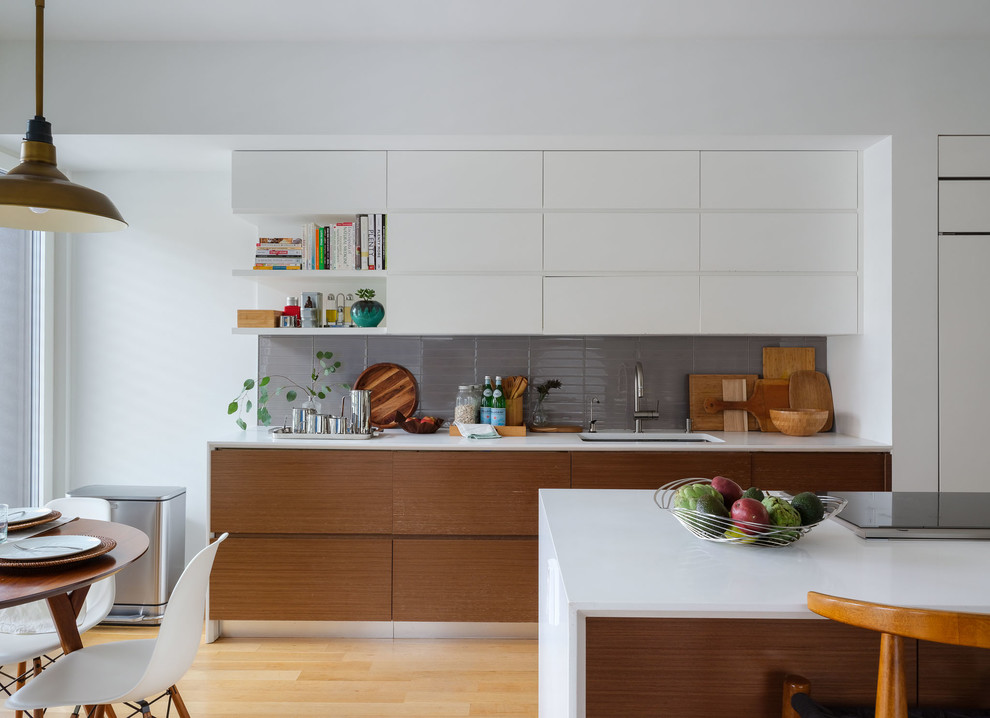 Modern Kitchen With Custom White And Walnut Cabinets Brooklyn Ny Contemporary New York By Acm Interiors - Kitchen Cabinet Makers In Brooklyn Ny Modern Kitchen With Custom White And Walnut Cabinets Brooklyn Ny Contemporary New York By Acm Interiors - Kitchen Cabinet Makers In Brooklyn Ny