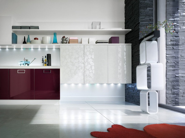 Modern kitchen with mauve colored cabinets - Modern - Kitchen - Miami ...