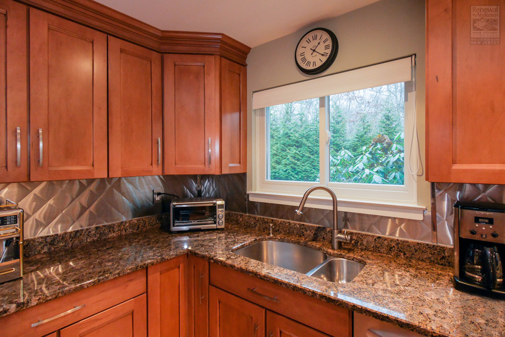 Modern Kitchen with New Sliding Window Kitchen Newark by Renewal