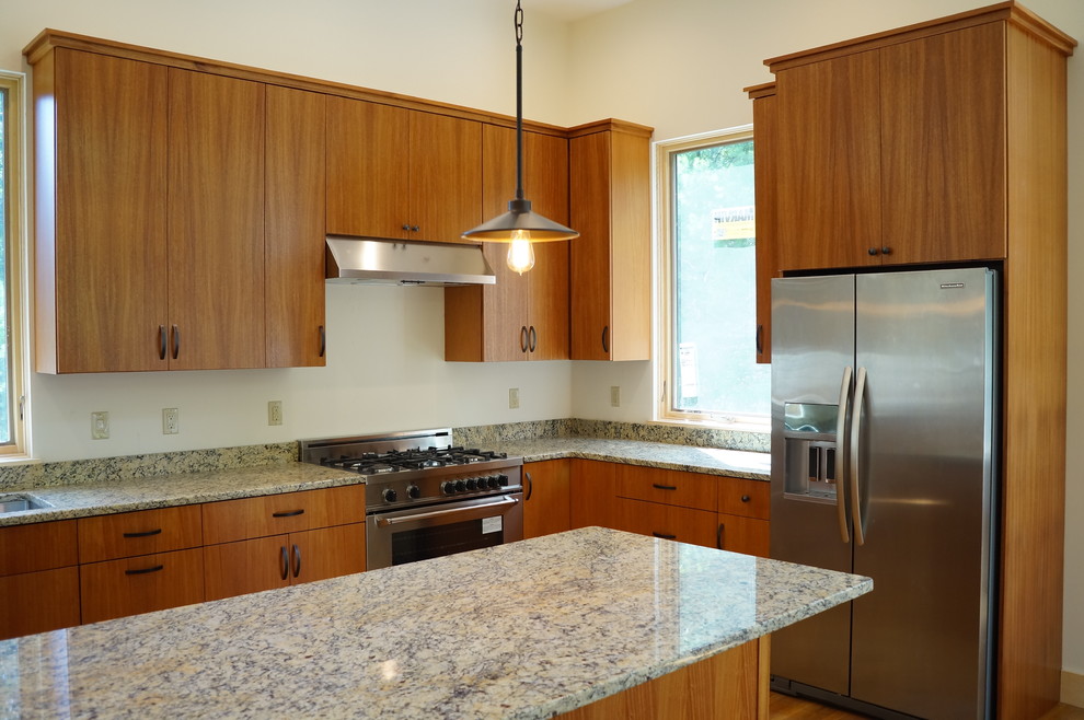 Modern Mahogany Kitchen Craftsman, Modern Kitchen Cabinets Massachusetts