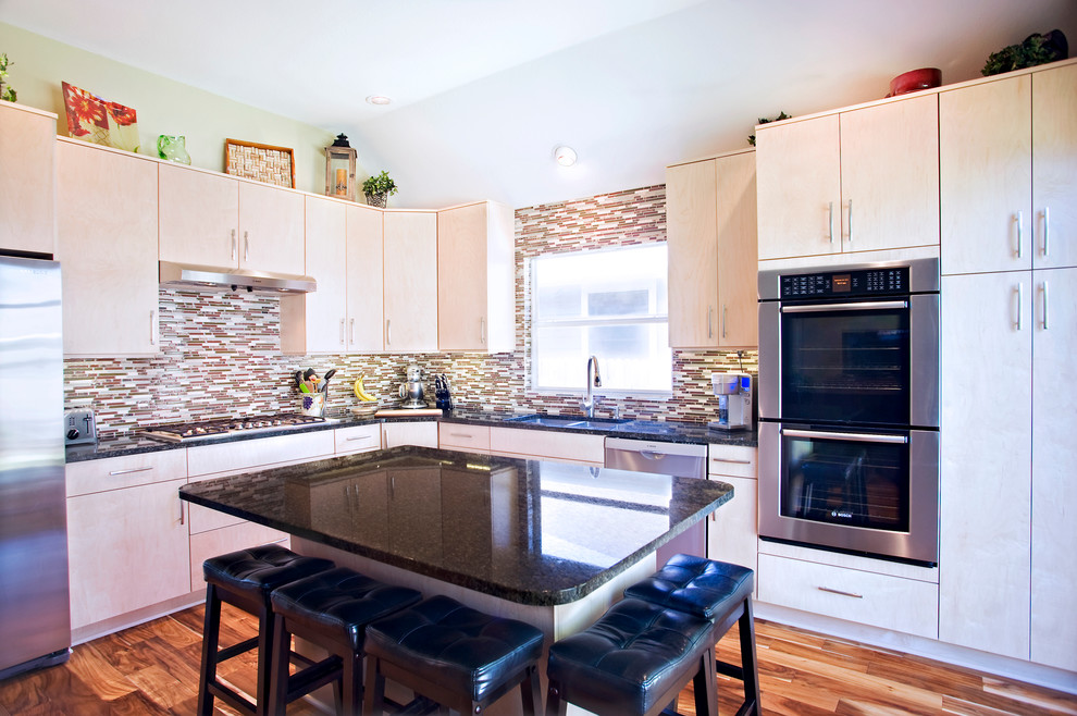 Ub Kitchens - Kitchen Design And Cabinets Modern Natural Maple Kitchen - Modern - Kitchen - Austin - by UB