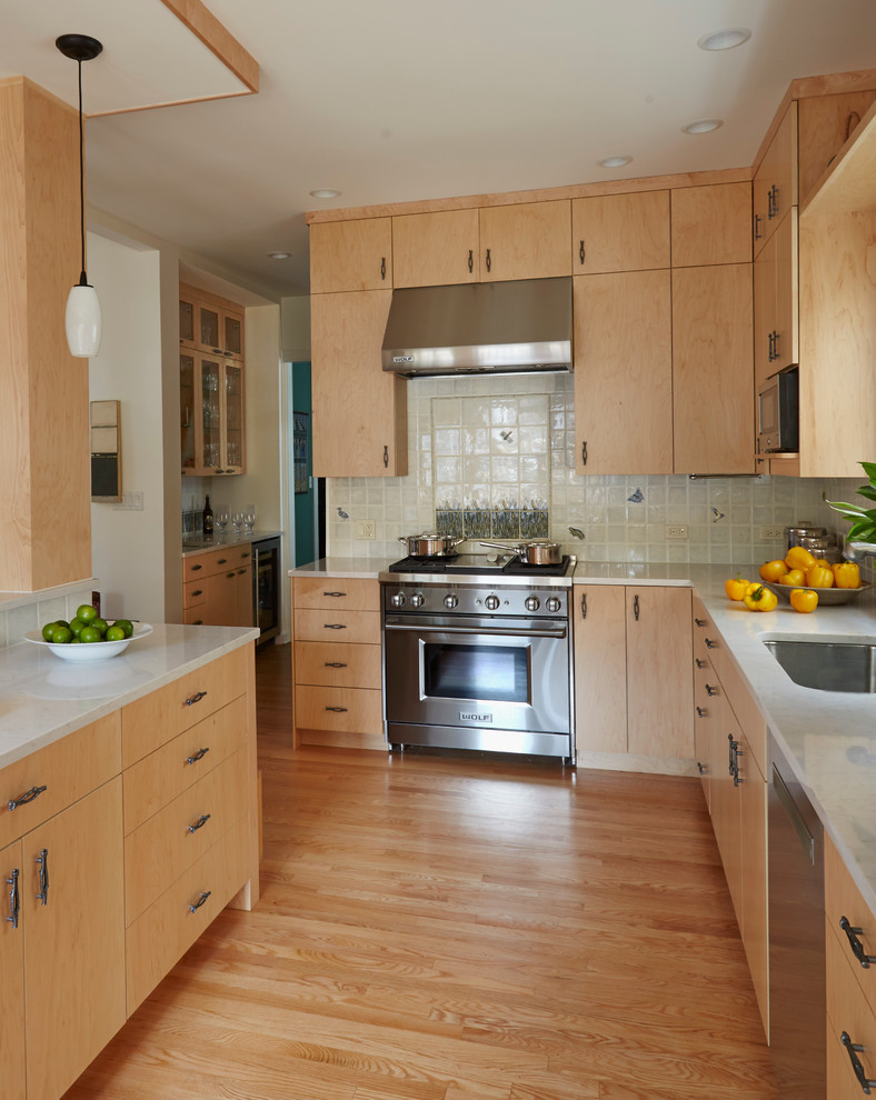 Modern Nature-Inspired Kitchen Renovation - Modern - Kitchen - Chicago ...