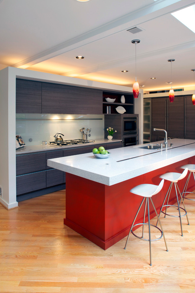 Modern Red Kitchen - Modern - Kitchen - DC Metro - by Anthony Wilder Design/Build, Inc. | Houzz