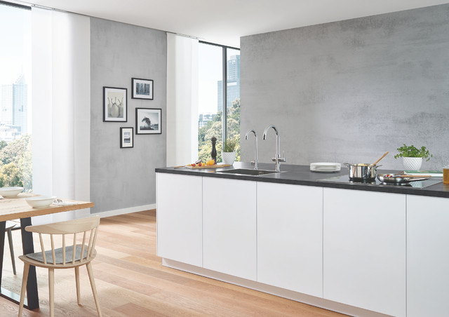 Modern scandi style kitchen - Contemporary - Kitchen - London - by GROHE UK  | Houzz