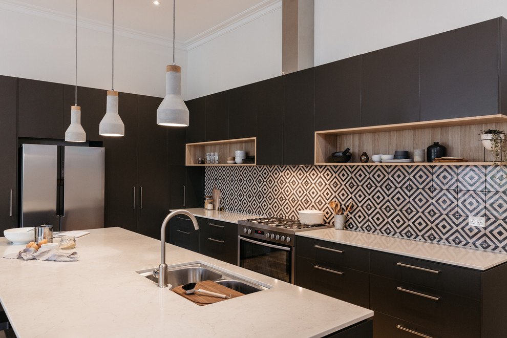 Example of a minimalist kitchen design in Adelaide
