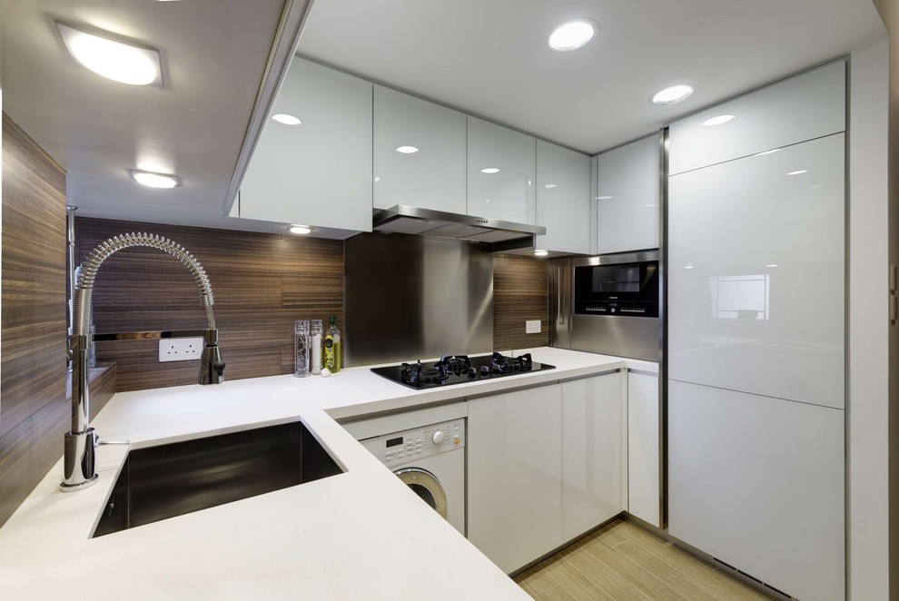 Photo of a contemporary kitchen in Hong Kong.