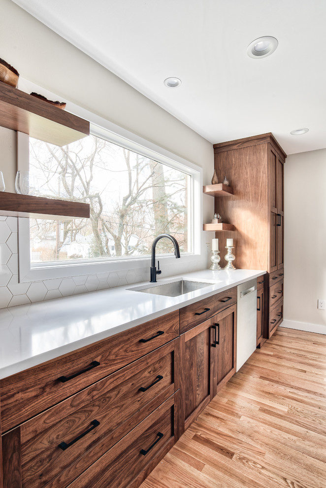 Modern Walnut Shaker Kitchen - Modern - Kitchen - New York - by Kitchen