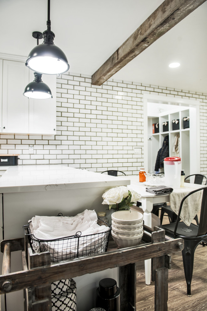 Modern White Brick Kitchen - Contemporary - Kitchen - Seattle - by ...