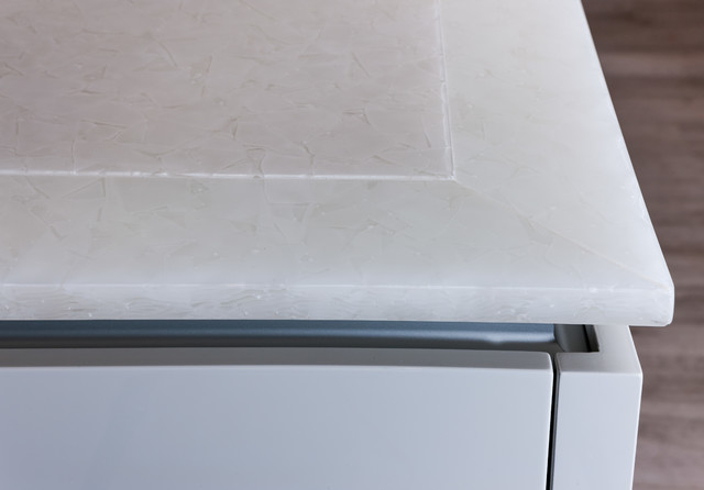 Modern White Sea Glass Kitchen Countertops Modern Kitchen Miami By User