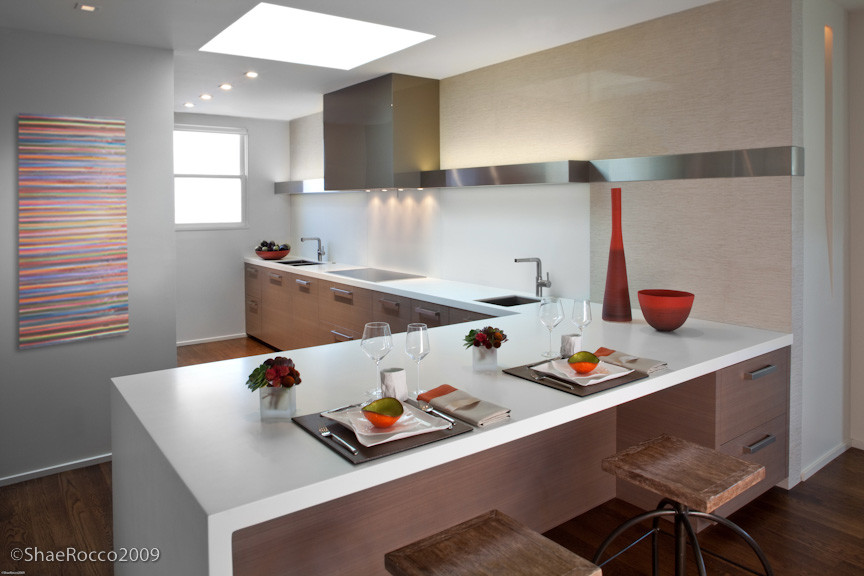 Modern White + Wood Kitchen Midcentury Kitchen San Francisco by