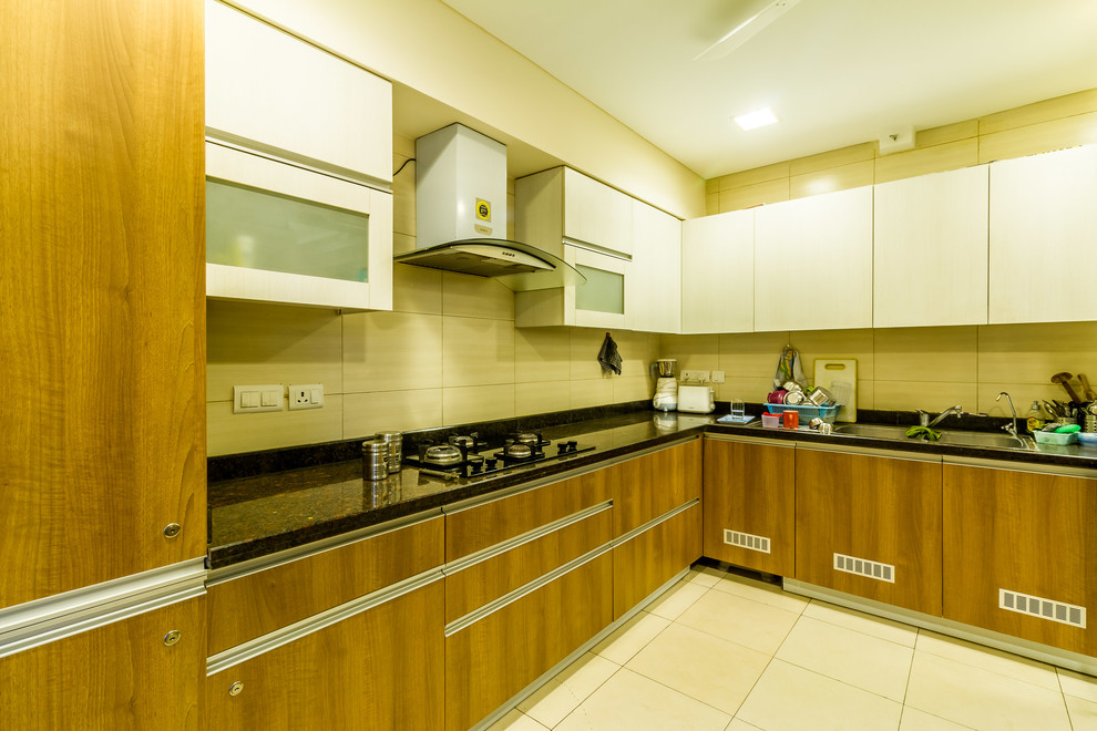 Example of a minimalist kitchen design in Delhi