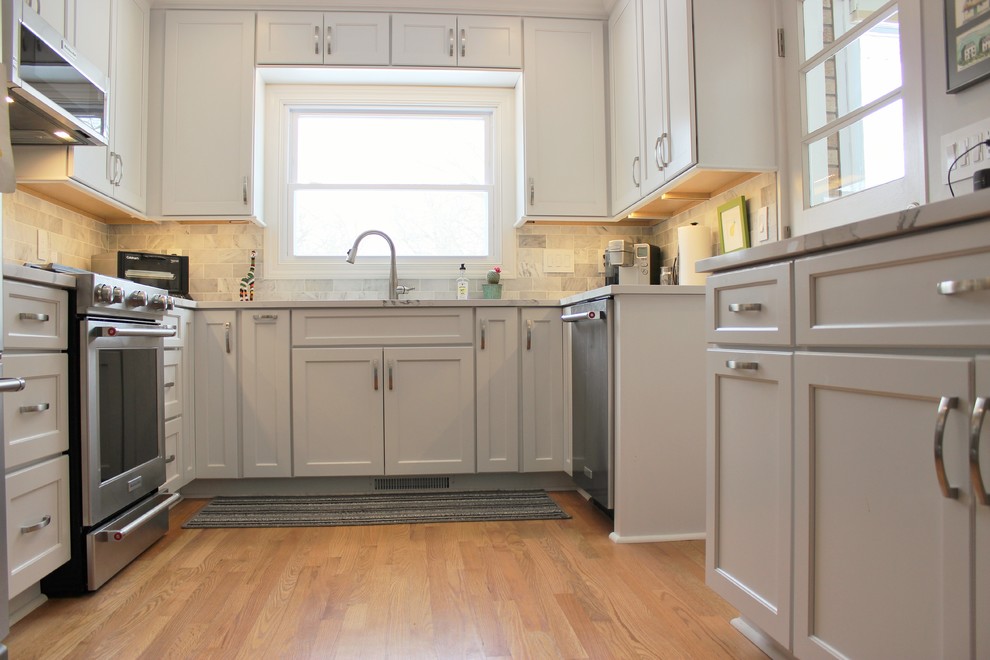 Moline Kitchen With Bright White Cabinets and Cambria Britannica Quartz