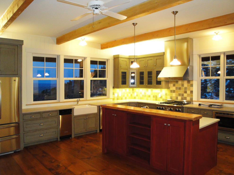 Montana Ranch Contemporary Kitchen Austin by BarleyPfeiffer