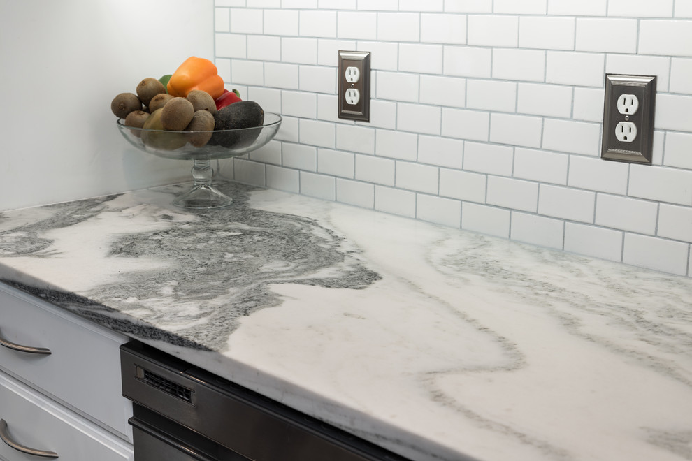 Montclair Danby marble honed kitchen countertops Contemporary Kitchen Chicago by