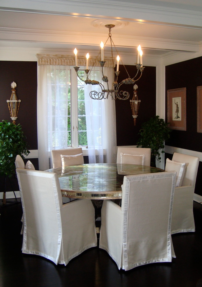 Inspiration for a large eclectic dark wood floor kitchen/dining room combo remodel in New York