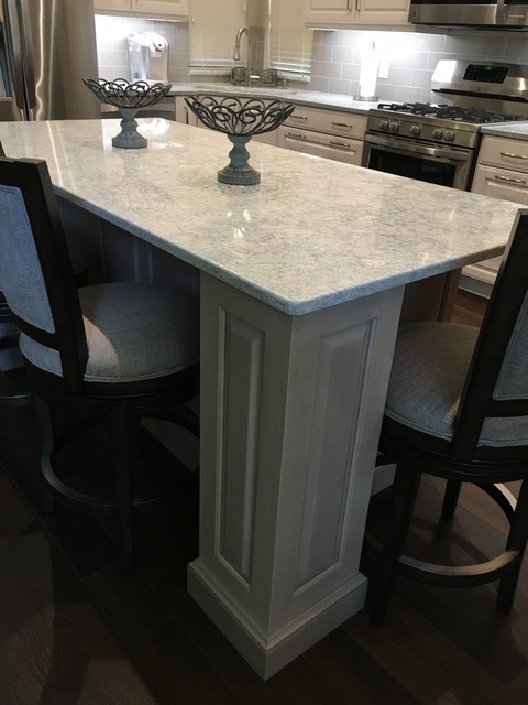 Recessed corner sink cabinet, with a low-divide sink set in Montgomery  counter - Transitional - Kitchen - Houston - by Bay Area Kitchens