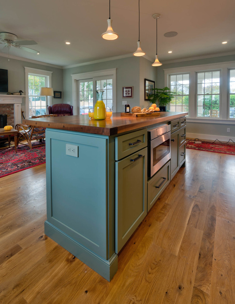 Moss Green Kitchen Eclectic Kitchen Boston by White Wood