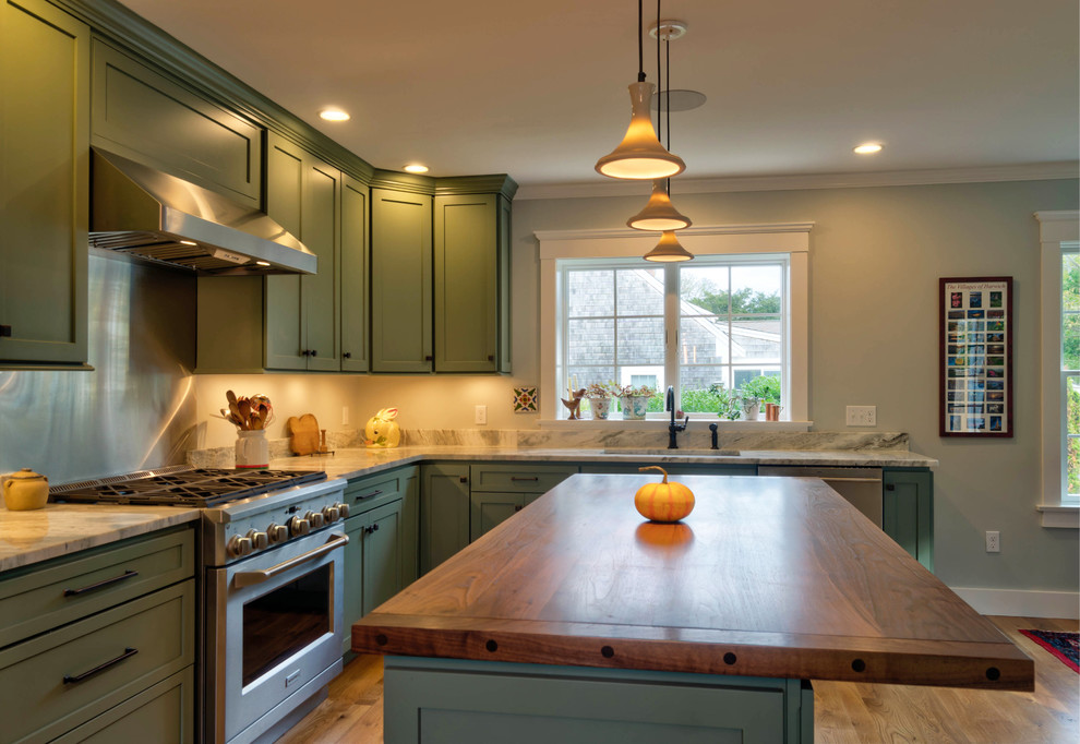 Moss Green Kitchen - Eclectic - Kitchen - Boston - by White Wood ...