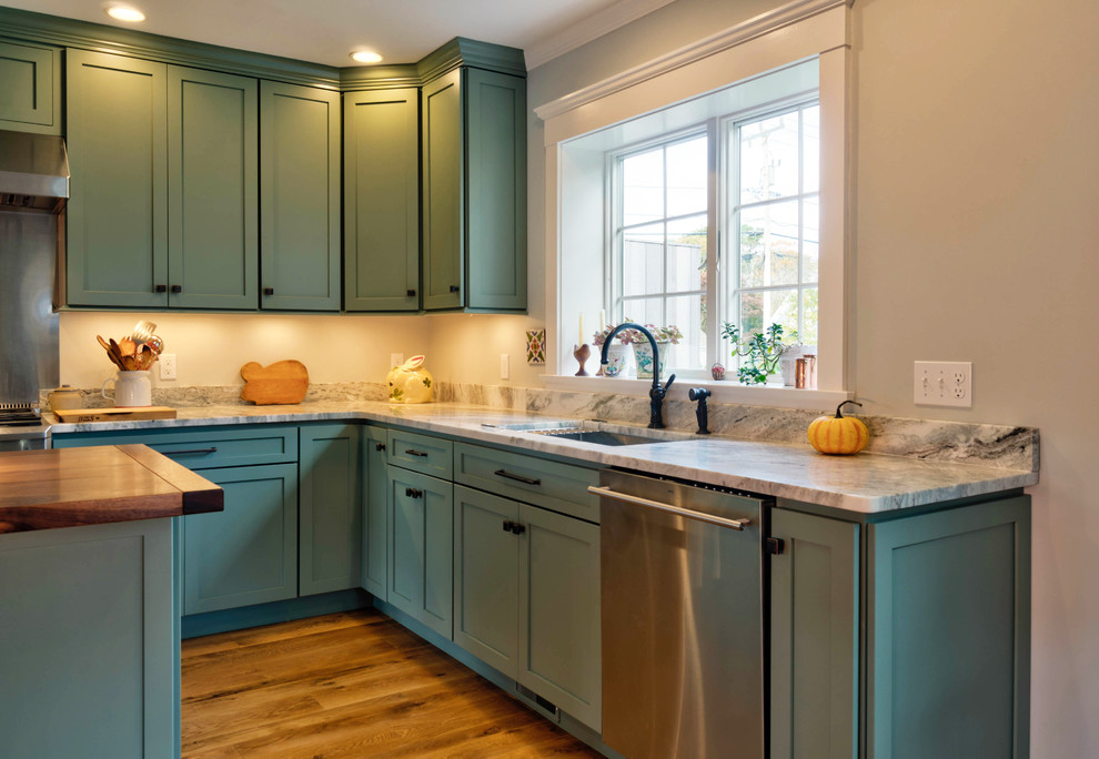 Moss Green Kitchen - Eclectic - Kitchen - Boston - by White Wood ...