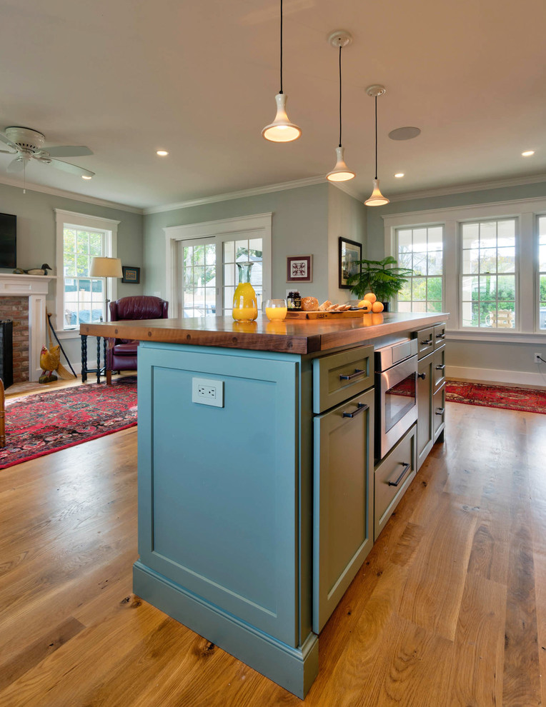 Moss Green Kitchen Eclectic Kitchen Boston by White Wood