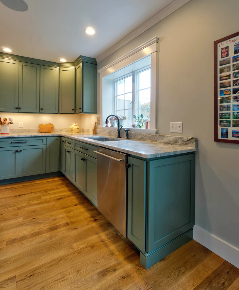 Moss Green Kitchen Eclectic Kitchen Boston by White Wood