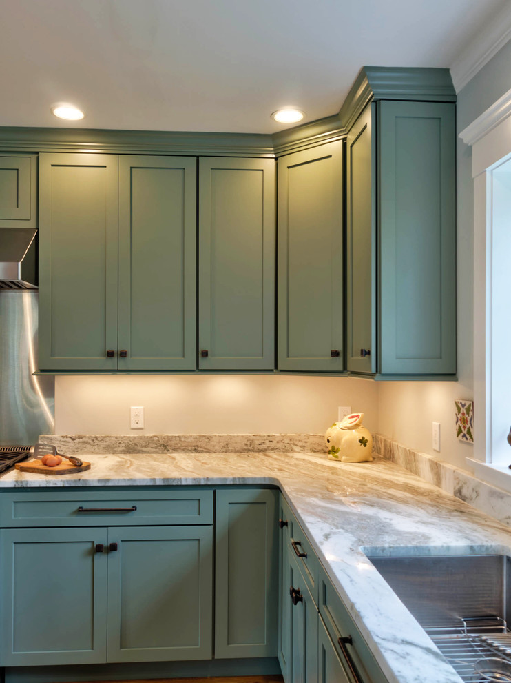 Moss Green Kitchen - Eclectic - Kitchen - Boston - by White Wood