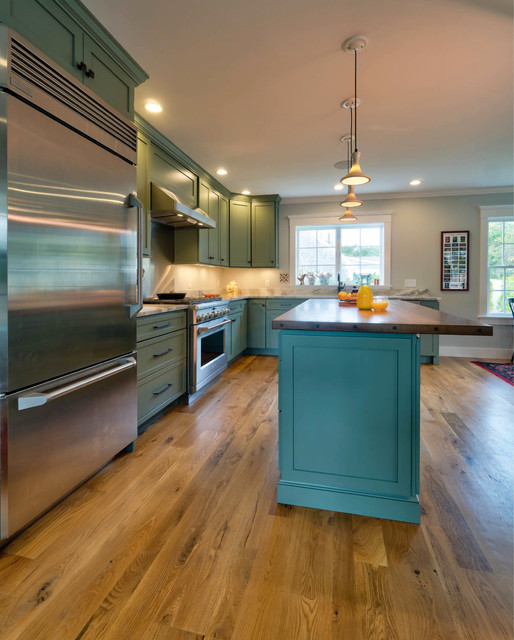 Moss Green Kitchen - Eclectic - Kitchen - Boston - by White Wood Kitchens