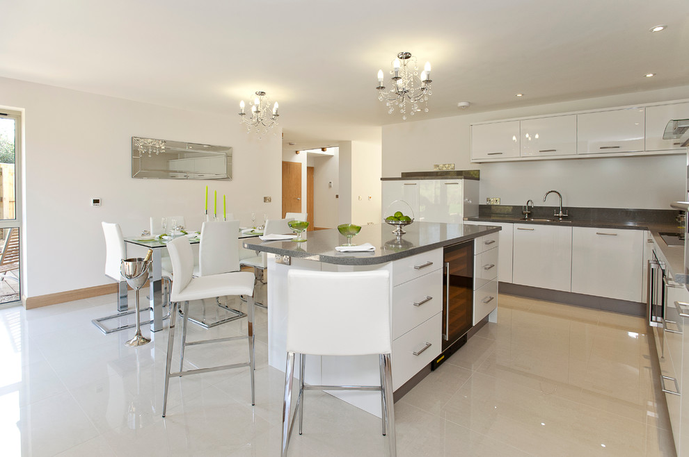 This is an example of a contemporary kitchen in Dorset.