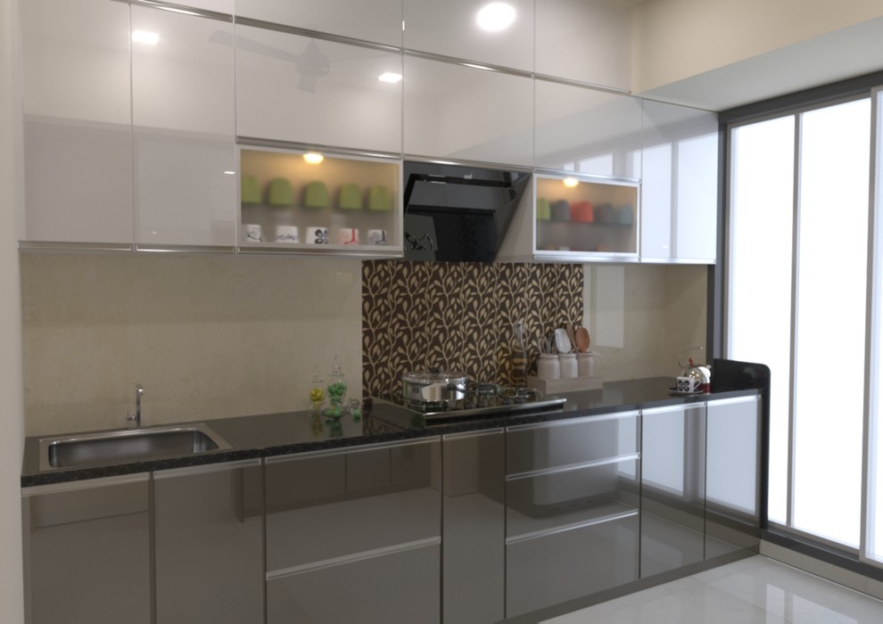 Kitchen - contemporary kitchen idea in Mumbai