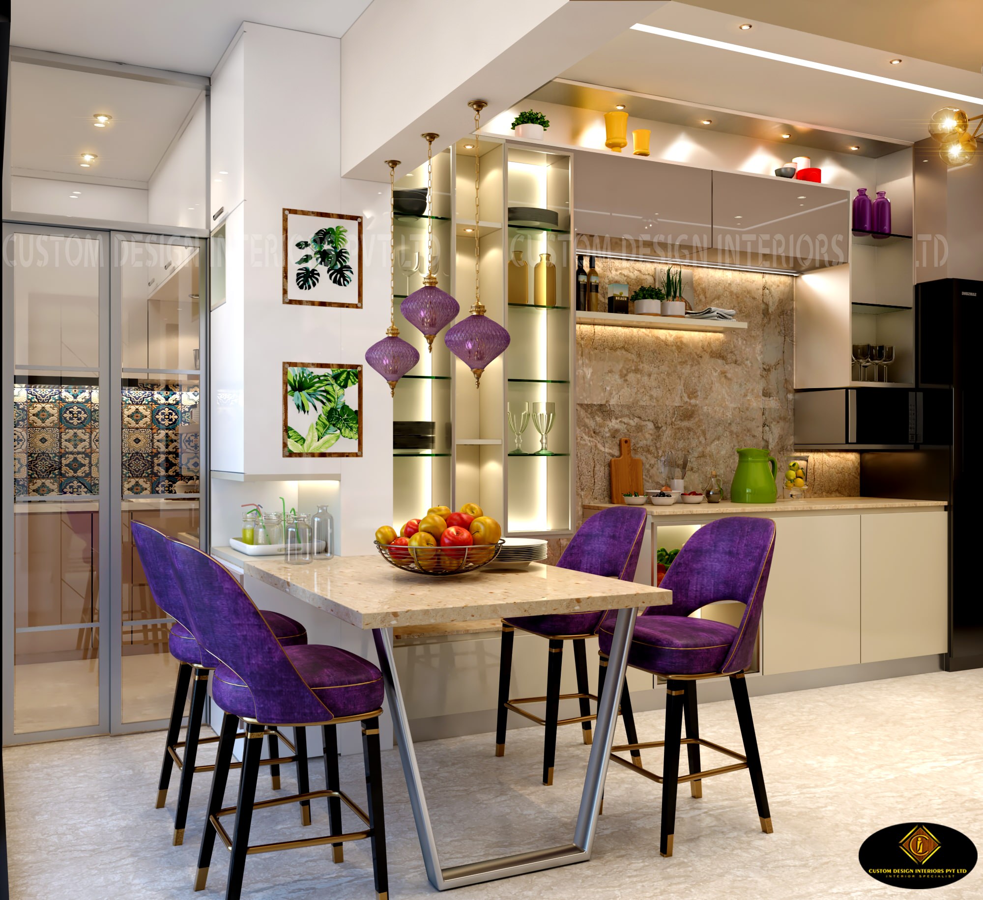 Mr. Sunny Roy's Luxury Modern Kitchen | Kolkata West Bengal | CDI - Modern  - Kitchen - Kolkata - by Custom Design Interiors Pvt. Ltd. | Houzz
