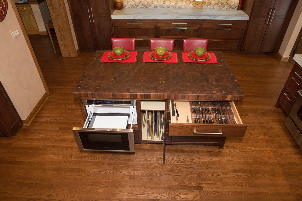 Mt. Prospect Kitchen Addition with Walnut Transitional