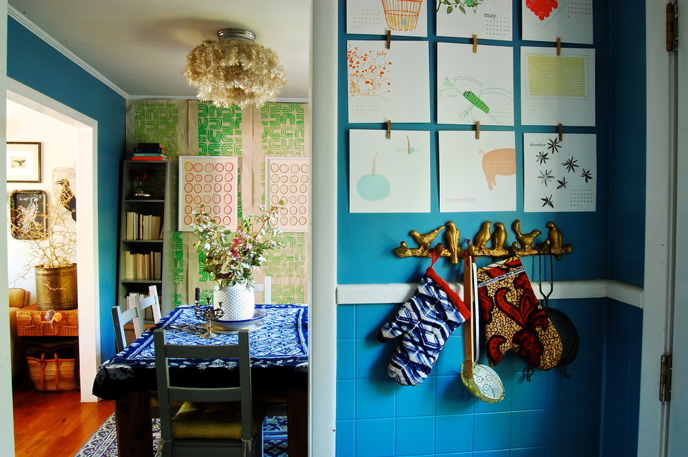 This is an example of an eclectic kitchen in New York.